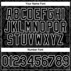 Maillot de baseball personnalisé Mexique 3D noir gris-blanc authentique