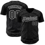 Maillot de baseball personnalisé Mexique 3D noir gris-blanc authentique Maillot de baseball personnalisé Mexique 3D noir gris-blanc authentique