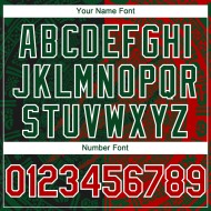 Maillot de baseball 3D authentique à gratter, vert, blanc et rouge, personnalisé au Mexique