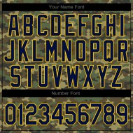 Maillot de baseball authentique camouflage Salute Custom Navy-Gold Service Maillot de baseball authentique camouflage Salute Custom Navy-Gold Service