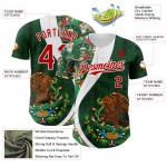 Maillot de baseball vert mexicain rouge vert-blanc personnalisé Kelly authentique 3D Maillot de baseball vert mexicain rouge vert-blanc personnalisé Kelly authentique 3D