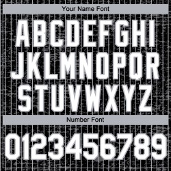 Maillot de baseball personnalisé fragmenté, blanc, motif 3D authentique, rayures noires et grises