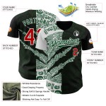 Maillot de baseball 3D à gratter du Mexique, rouge, personnalisé, authentique, vert et blanc, noir Maillot de baseball 3D à gratter du Mexique, rouge, personnalisé, authentique, vert et blanc, noir