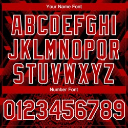 Maillot de baseball rouge-blanc Mexique 3D personnalisé noir authentique