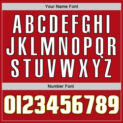 Maillot de baseball authentique blanc-or personnalisé rouge