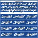 Maillot de baseball personnalisé Royal blanc-bleu sarcelle authentique Maillot de baseball personnalisé Royal blanc-bleu sarcelle authentique