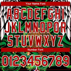 Maillot de baseball personnalisé rouge-blanc 3D authentique Mexique noir