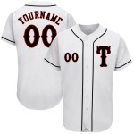Maillot de baseball personnalisé noir et rouge blanc authentique Maillot de baseball personnalisé noir et rouge blanc authentique