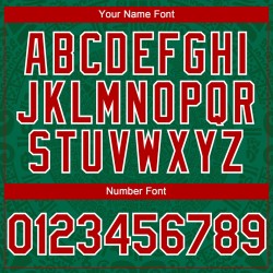 Maillot de baseball 3D Mexique Kelly Authentic Green Custom Red Green-White