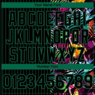 Maillot de baseball authentique Kelly Palm Leaves Green 3D, motif tropical à fines rayures noires personnalisées Maillot de baseball authentique Kelly Palm Leaves Green 3D, motif tropical à fines rayures noires personnalisées