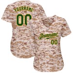 Maillot de baseball vert-or pour le service Salute Custom Camo authentique Maillot de baseball vert-or pour le service Salute Custom Camo authentique