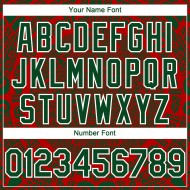 Maillot de baseball 3D rouge authentique du Mexique, personnalisé, vert et blanc