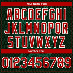 Maillot de baseball rouge personnalisé vert-blanc Mexique Kelly 3D Authentic Green