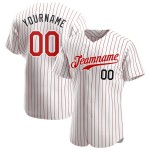 Maillot de baseball à rayures blanches authentiques rouge-noir rouge Maillot de baseball à rayures blanches authentiques rouge-noir rouge