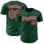 Maillot de baseball 3D Kelly authentique, vert, rouge et blanc, personnalisé, Mexique