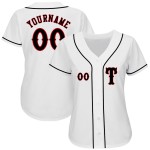 Maillot de baseball personnalisé noir et rouge blanc authentique Maillot de baseball personnalisé noir et rouge blanc authentique