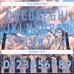 Maillot de baseball 3D Light Graffiti Authentic Bleu-Blanc Motif Personnalisé Liberté