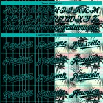 Maillot de baseball 3D noir authentique, motif tropical à rayures fines, feuilles de palmier Maillot de baseball 3D noir authentique, motif tropical à rayures fines, feuilles de palmier