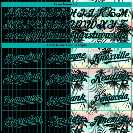 Maillot de baseball 3D noir authentique, motif tropical à rayures fines, feuilles de palmier Maillot de baseball 3D noir authentique, motif tropical à rayures fines, feuilles de palmier