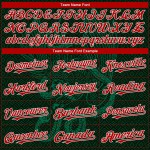 Maillot de baseball rouge personnalisé vert-blanc Mexique Kelly 3D Authentic Green