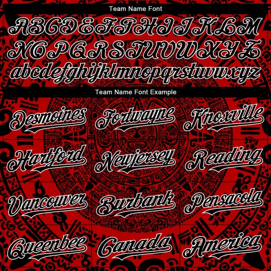 Maillot de baseball 3D authentique personnalisé Mexique rouge noir-blanc Maillot de baseball 3D authentique personnalisé Mexique rouge noir-blanc