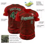Maillot de baseball 3D rouge authentique du Mexique, personnalisé, vert et blanc Maillot de baseball 3D rouge authentique du Mexique, personnalisé, vert et blanc