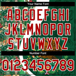 Maillot de baseball vert mexicain rouge vert-blanc personnalisé Kelly authentique 3D