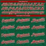 Maillot de baseball 3D Mexique Kelly Authentic Green Custom Red Green-White Maillot de baseball 3D Mexique Kelly Authentic Green Custom Red Green-White