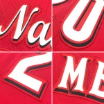 Maillot de baseball personnalisé blanc-royal rouge authentique Maillot de baseball personnalisé blanc-royal rouge authentique