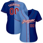 Maillot de baseball personnalisé Red-Light Fashion Royal Split bleu authentique Maillot de baseball personnalisé Red-Light Fashion Royal Split bleu authentique