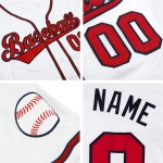 Maillot de baseball authentique blanc doré et bleu marine personnalisé Maillot de baseball authentique blanc doré et bleu marine personnalisé