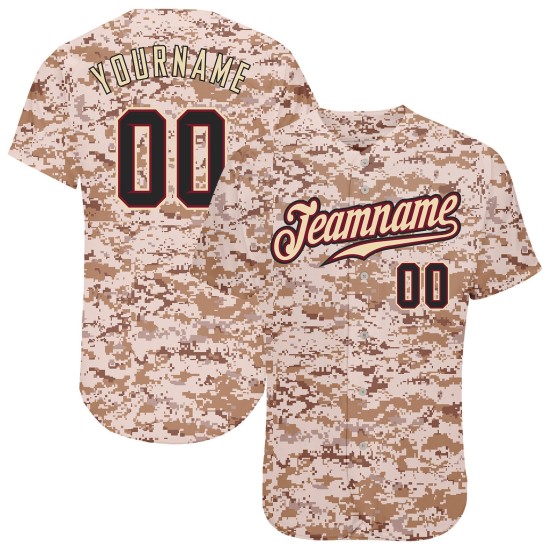 Maillot authentique noir et cramoisi camouflage Salute personnalisé pour le service de baseball Maillot authentique noir et cramoisi camouflage Salute personnalisé pour le service de baseball