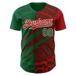 Maillot de baseball 3D personnalisé Mexique rouge vert à gratter vert-blanc authentique Kelly Maillot de baseball 3D personnalisé Mexique rouge vert à gratter vert-blanc authentique Kelly