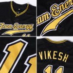 Maillot de baseball noir personnalisé violet-crème authentique