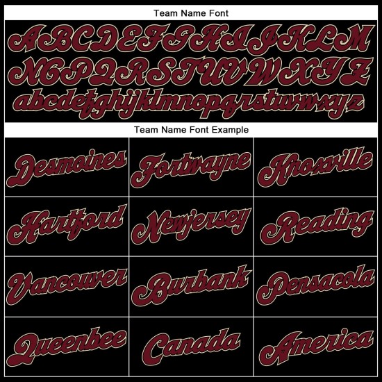 Maillot de baseball authentique noir crème personnalisé Crimson-City Maillot de baseball authentique noir crème personnalisé Crimson-City