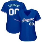 Maillot de baseball personnalisé Royal blanc-bleu sarcelle authentique Maillot de baseball personnalisé Royal blanc-bleu sarcelle authentique